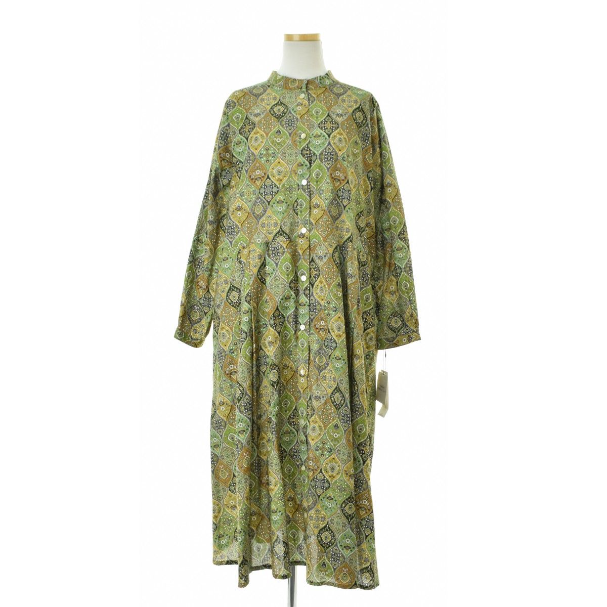 【denicher】Chouquette別注 SF231565 60ローン Flownny Sarasa シャツワンピースロング長袖ワンピース