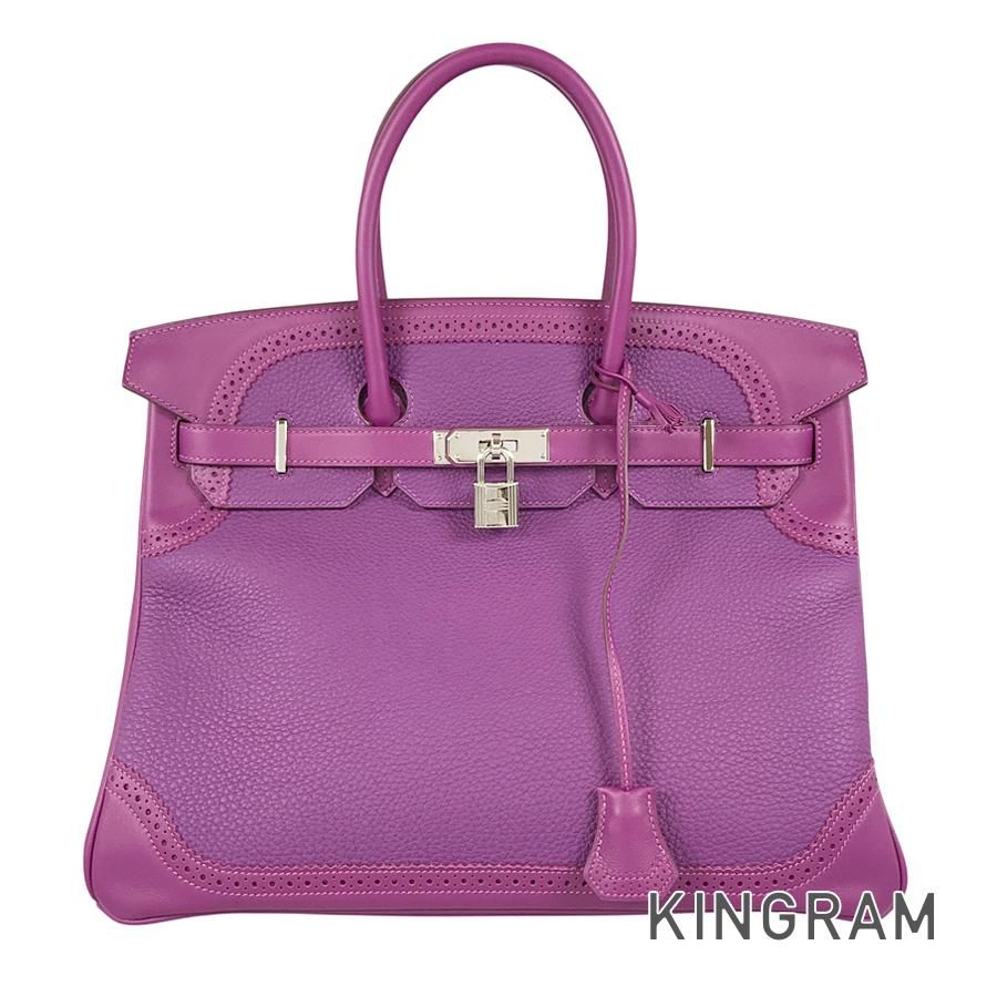 エルメス HERMES バーキン 35 ギリーズ トゴ ハンドバッグ sst【中古】