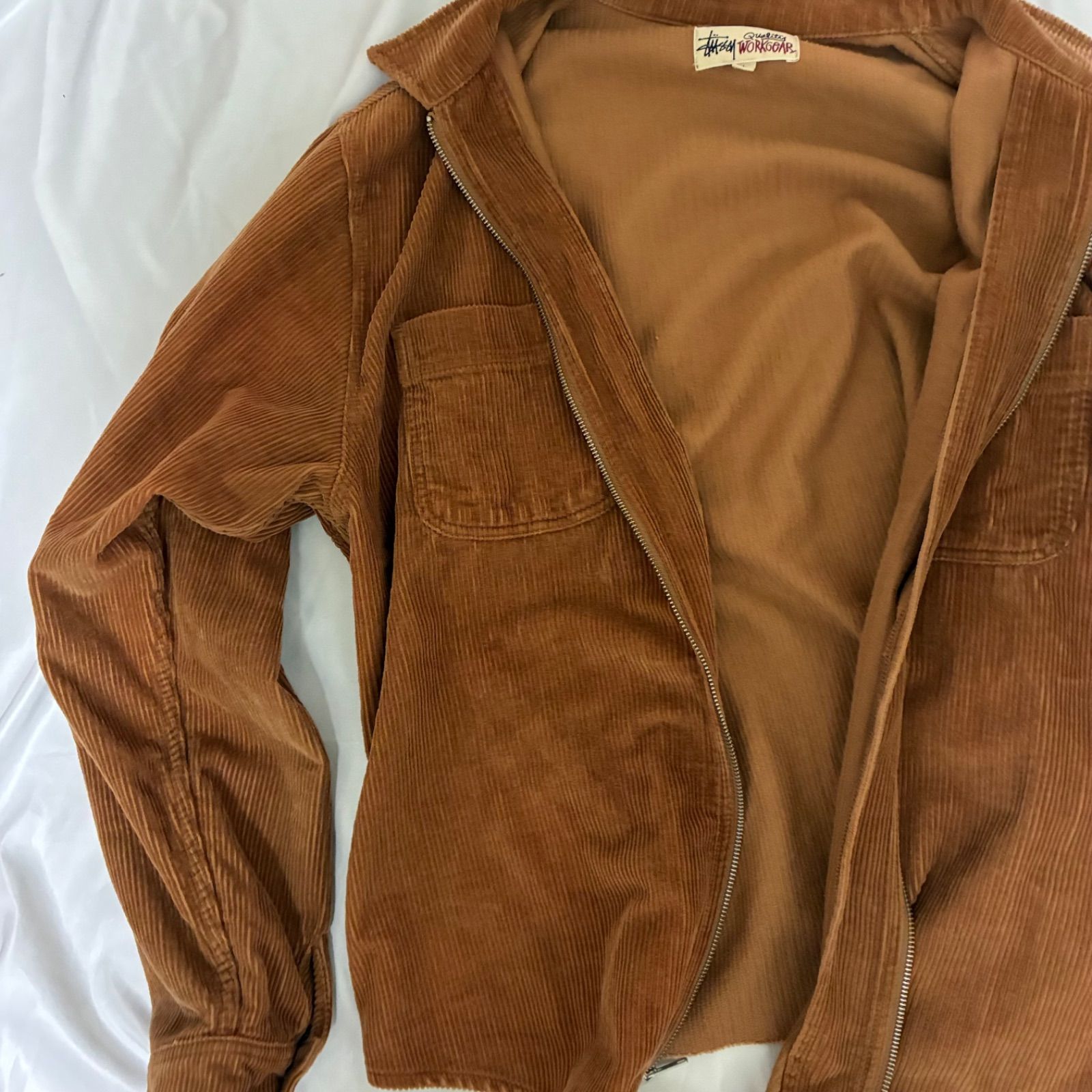 ステューシー STUSSY WORKGEAR コーデュロイ ジップジャケット L 茶