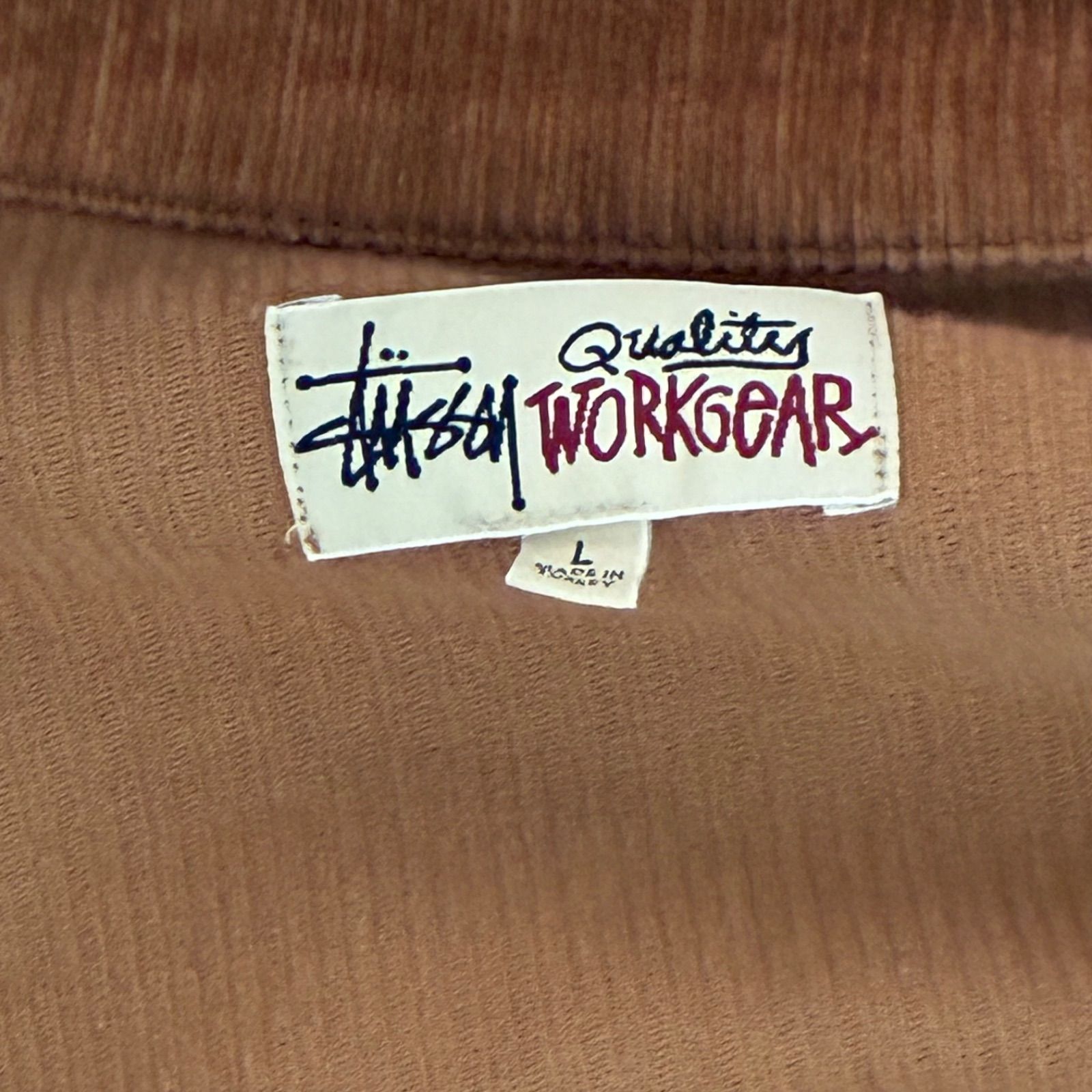 ステューシー STUSSY WORKGEAR コーデュロイ ジップジャケット L 茶