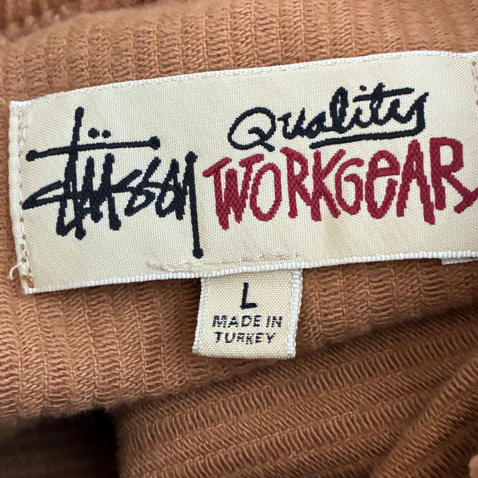 ステューシー STUSSY WORKGEAR コーデュロイ ジップジャケット L 茶