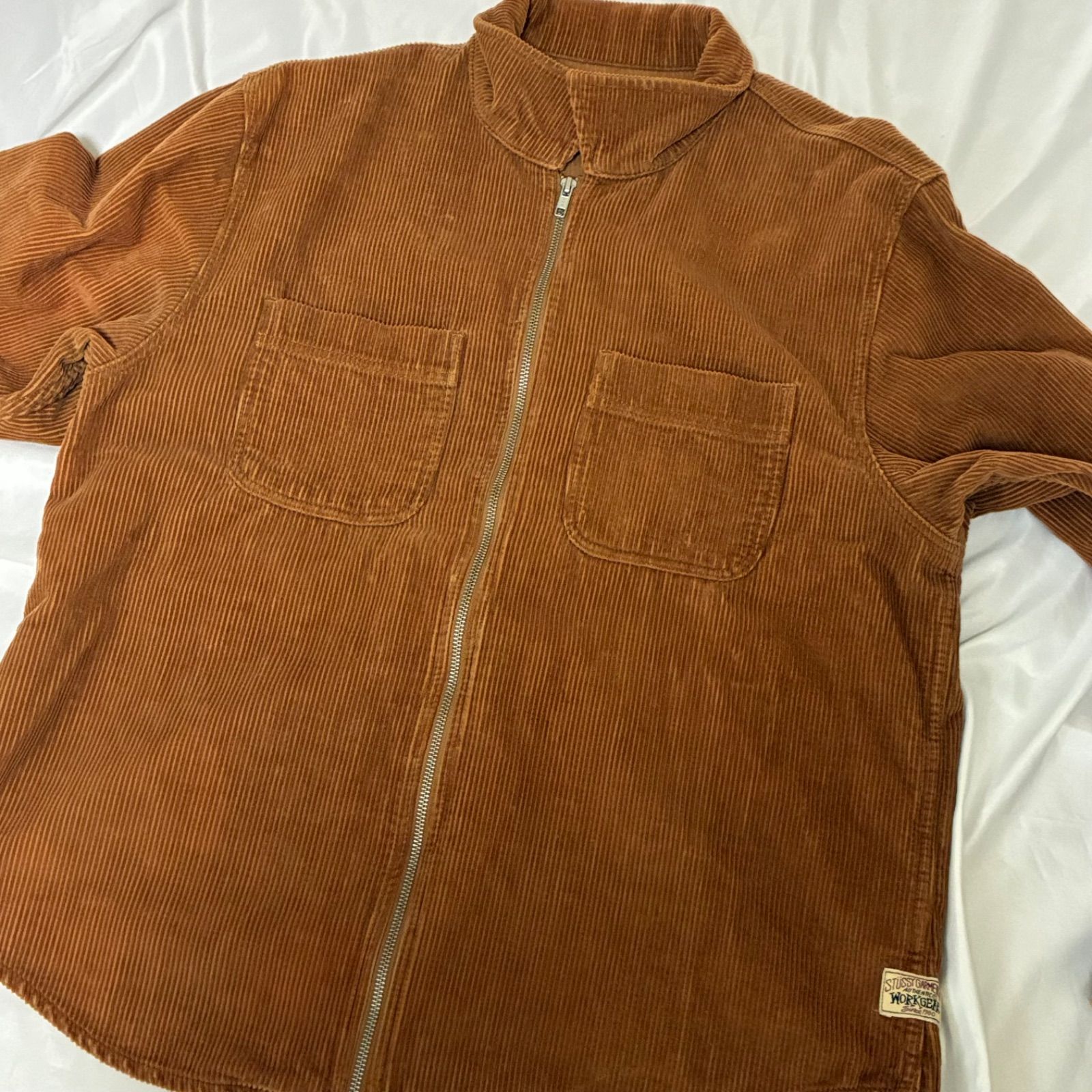 ステューシー STUSSY WORKGEAR コーデュロイ ジップジャケット L 茶