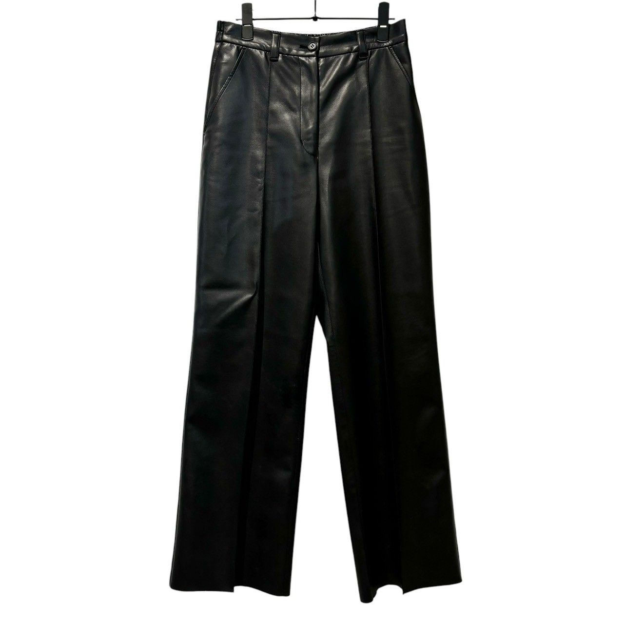 CITYSHOP (シティショップ) SLIT FAUX LEATHER パンツ 23030042901010 ブラック 38