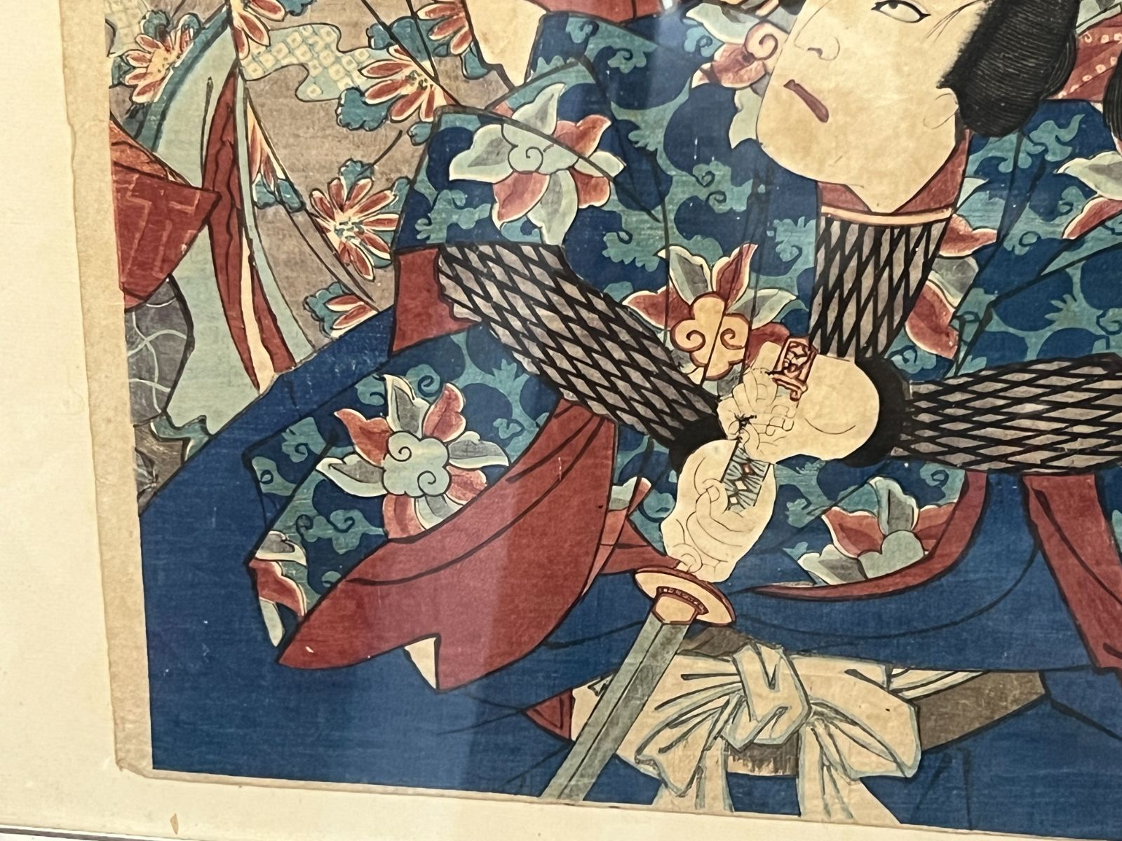 浮世絵 梅堂国政筆 2枚続 歌舞伎 骨董 アンティーク 浮世絵 梅堂国政筆 2枚続 歌舞伎 骨董 アンティーク