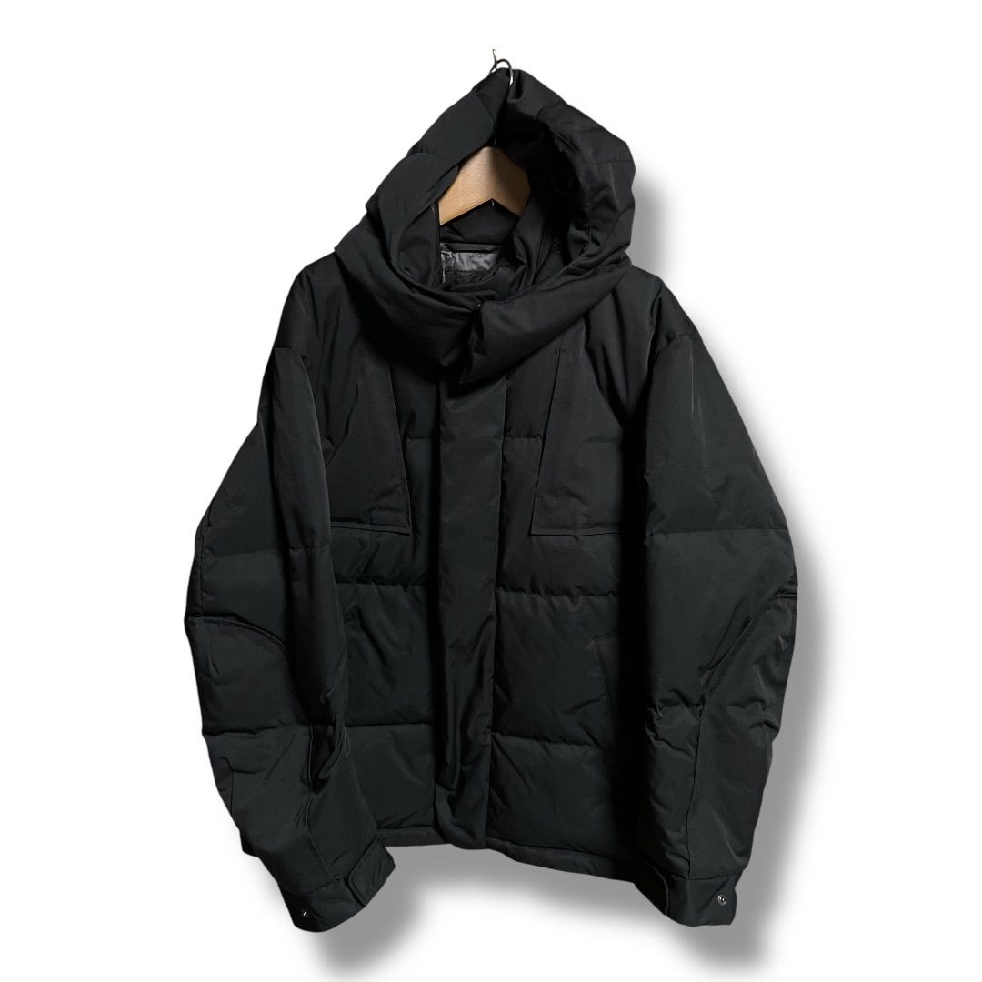 UNIQLO+J　ジル・サンダーコラボ フード付ブラックダウンジャケット UNIQLO ＋J ユニクロ プラスジェイ ジルサンダー ダウンオーバーサイズ