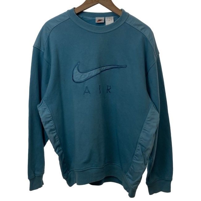 【中古】　NIKE　スウェット　90s vintage　90年代　OLD　長袖　トレーナー　トップス　クルーネック　裏起毛　ブランドロゴ　スウッシュ　刺しゅう　スポーツ　古着　/2001