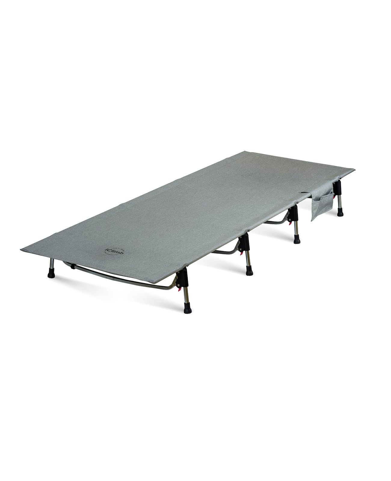 iClimb アウトドア 折り畳みベッド 数秒組立 超軽量 コンパクト コット 簡易ベッド 耐荷重150kg サイドポケット 収納袋付き 仮眠 キャンプ 庭 防災 バックパッキングY 581b80cf