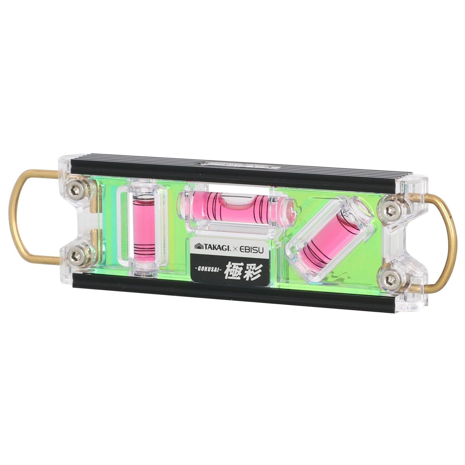 ?儀(Takagi) TAKAGI×EBISU トビレベル プロ 極彩 レッド TBP-GKR 日本製 水平器 レベル 気泡管 赤 水平 垂直 45° 傾斜 強力マグネット V溝 パイプ測定 4本線 アクリル気泡管 測定工具 測定器 水準器 04c77588