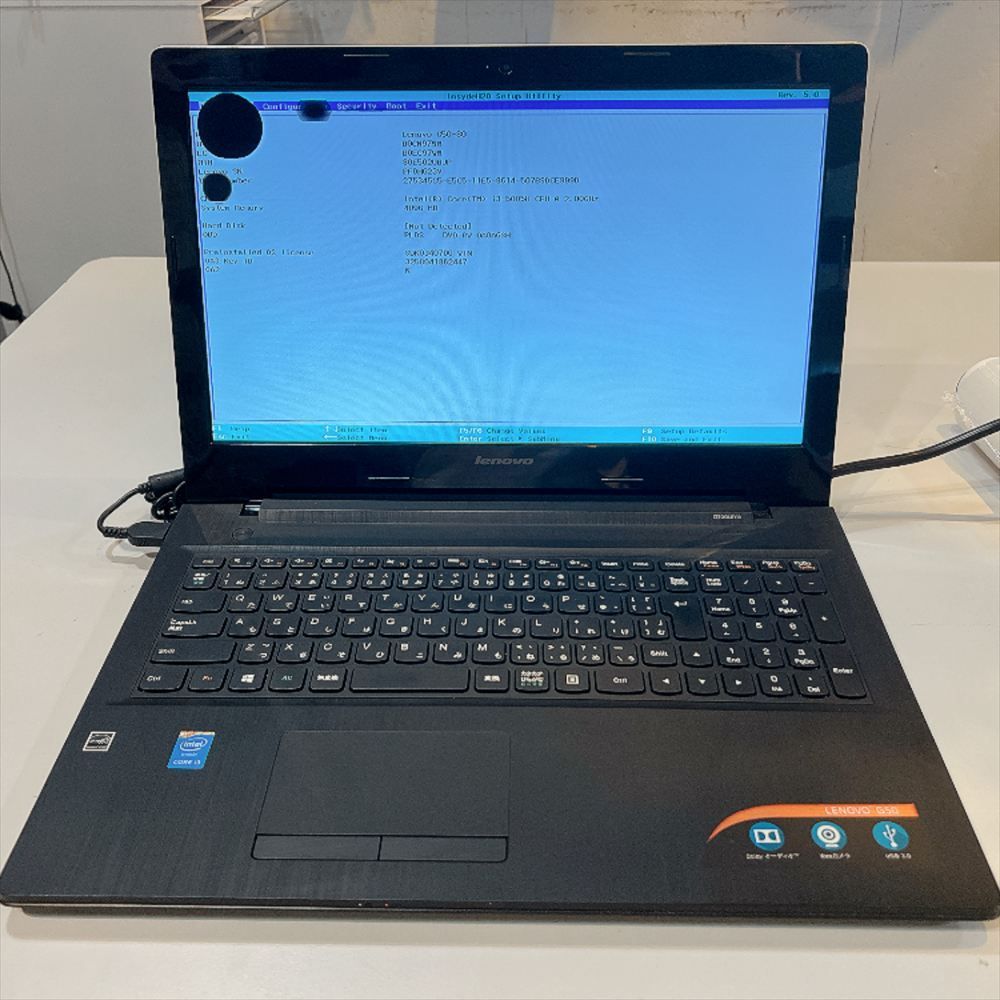 ジャンクPC】 LENOVO G50-80 ノートPC メモリなし HDDなし HN-2020