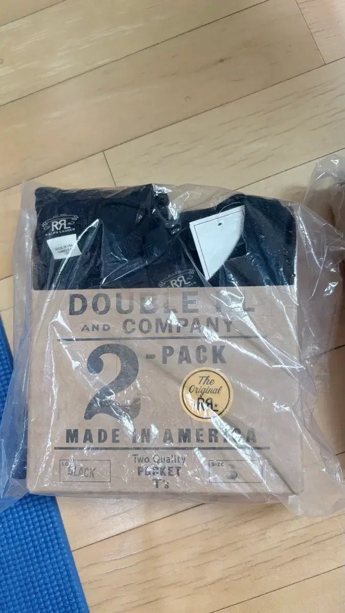 RRL(ダブルアールエル) ガーメントダイング ポケット Tシャツ 2パック ブラック