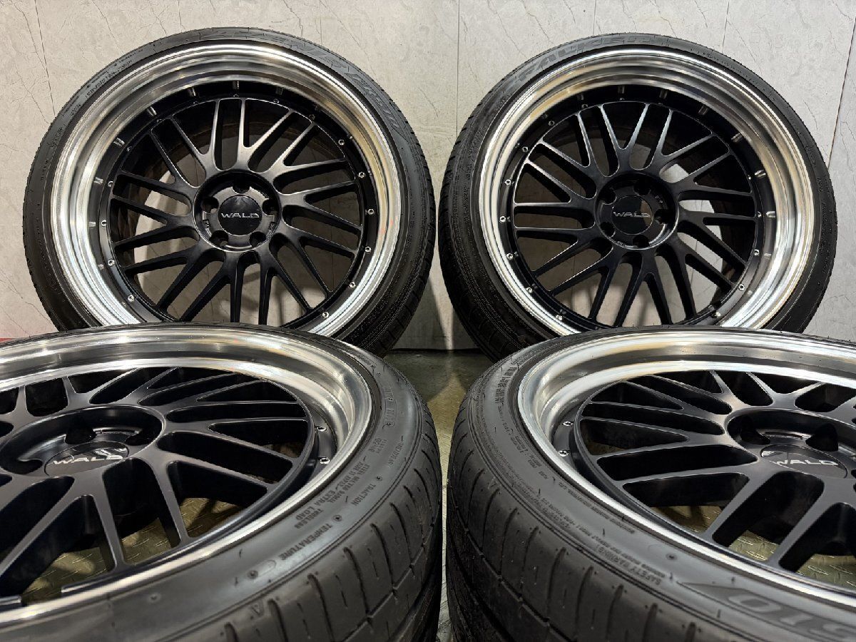 【FALKEN FK510 265/35ZR21】夏タイヤ【WALD TOSCA T22C-SR ヴァルド トスカ 21インチ 9.5J/11J5HPCD112+28/+35】メッシュ audi/A8 MTD122