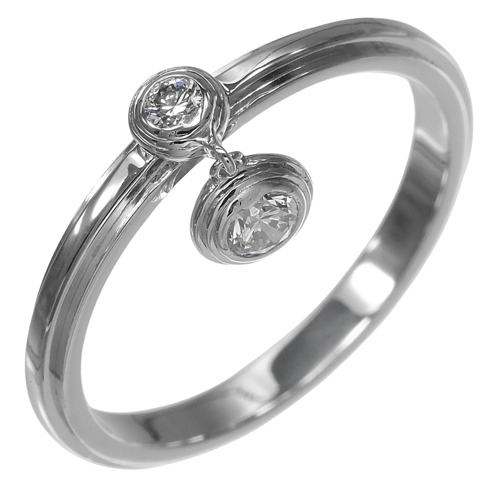 【CARTIER】カルティエ ダムール Pt950プラチナ×2Pダイヤモンド 9号 レディース 2.3g リング・指輪