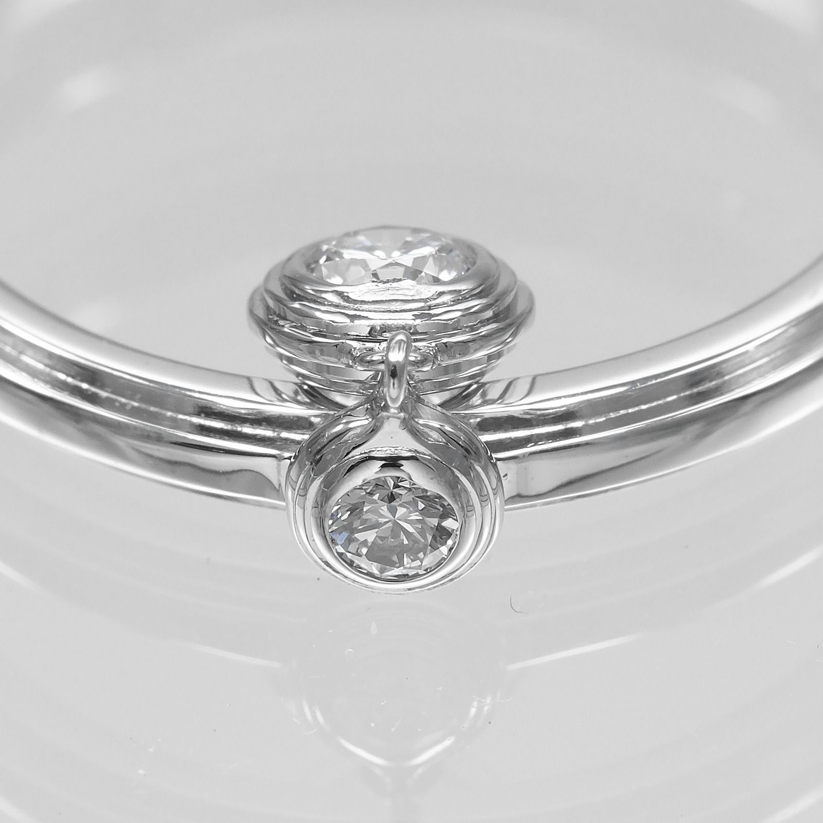 CARTIER】カルティエ ダムール Pt950プラチナ×2Pダイヤモンド 9号 