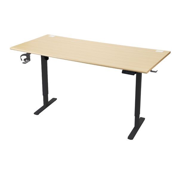 昇降デスク 電動 ハイグレードモデル PSE適合 180cm 1800mm 動荷重約100kg 静荷重約180kg スタンディングデスク 上下昇降 デスク 高さ調整 エルゴノミクス 昇降式デスク a99(天板:180,ナチュラル)(脚色:ブラック)