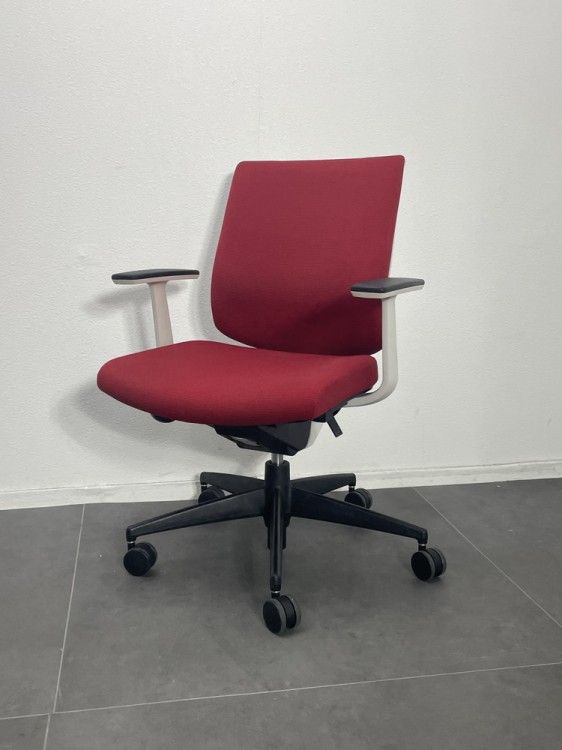 【中古品】コクヨ 固定肘付ウィザード2チェア CR-G1821 レッド