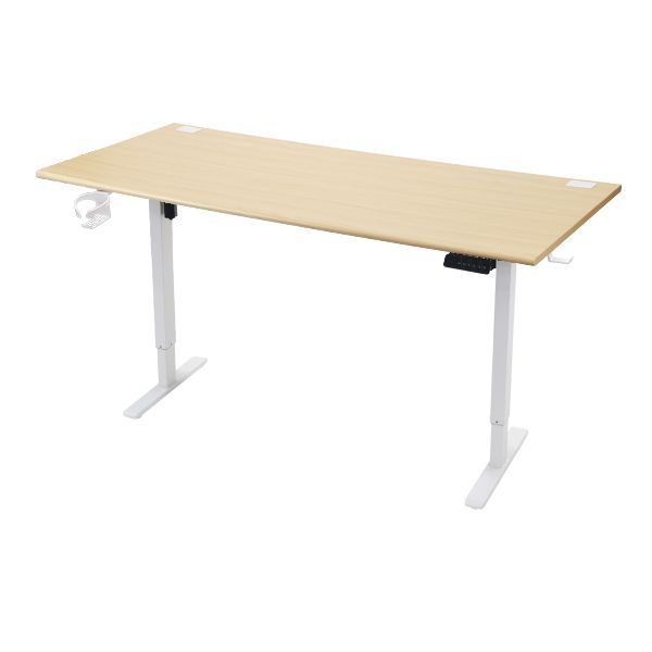 昇降デスク 電動 ハイグレードモデル PSE適合 180cm 1800mm 動荷重約100kg 静荷重約180kg スタンディングデスク 上下昇降 デスク 高さ調整 エルゴノミクス 昇降式デスク a99(天板:180,ナチュラル)(脚色:ホワイト)