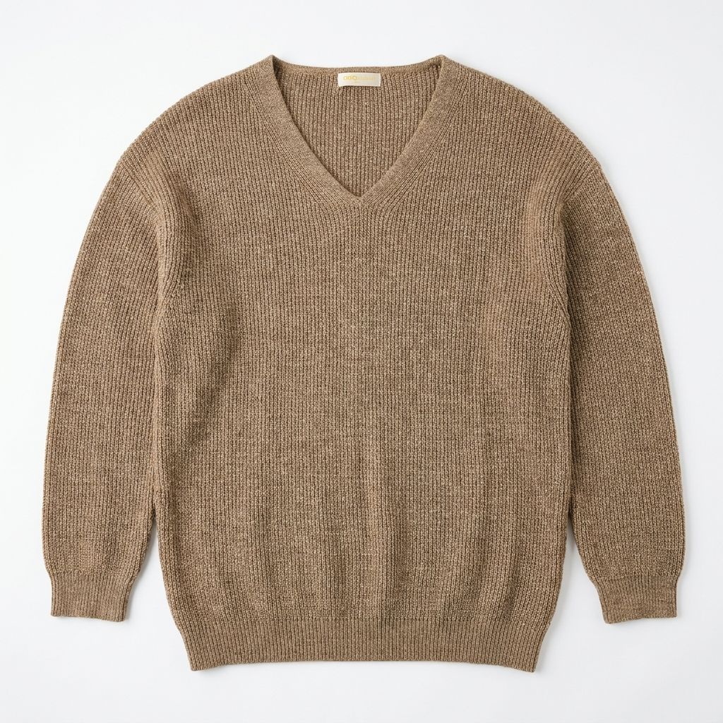 OTTO collection Vネックニット ブラウン Lサイズ ゆったり