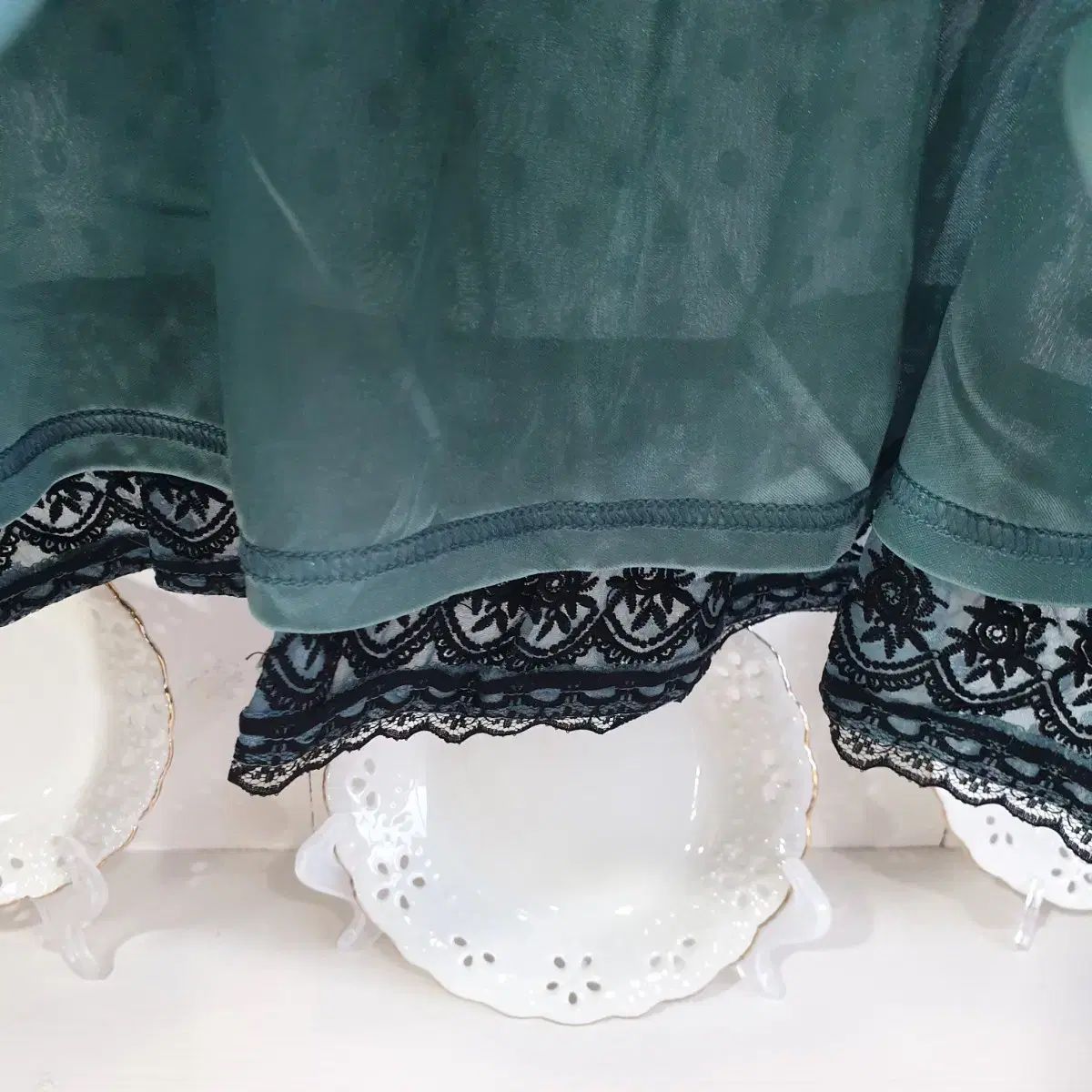 Axes Femme (アクシーズファム) ヴィンテージ ミントブルー シフォン ONE PIECE Axes Femme (アクシーズファム) ヴィンテージ ミントブルー シフォン ONE PIECE