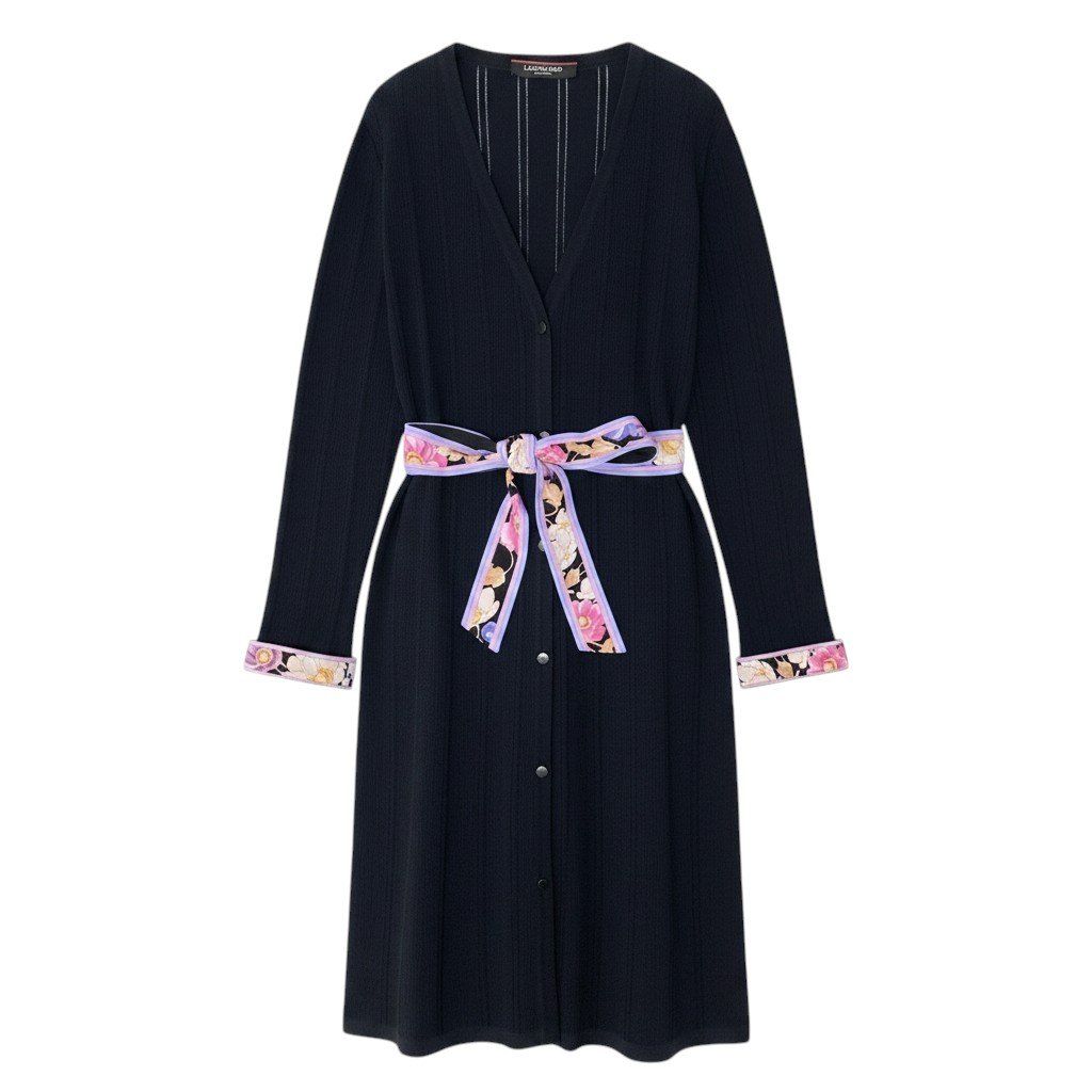 81e19 【美品】 LEONARD FASHION レオナール ロング ニット