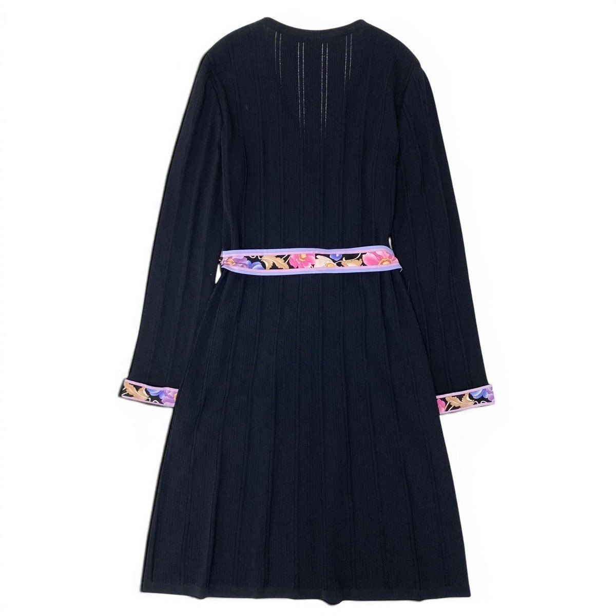 81e19 【美品】 LEONARD FASHION レオナール ロング ニット