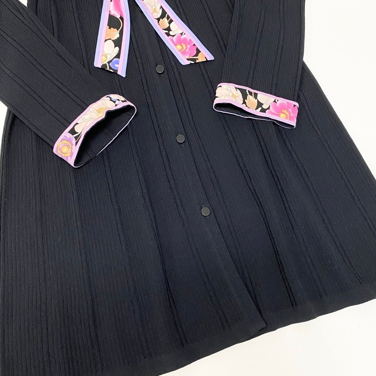 81e19 【美品】 LEONARD FASHION レオナール ロング ニット