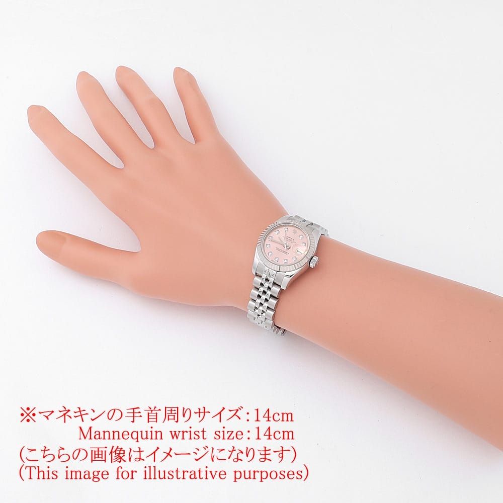 ロレックス デイトジャスト 10Pダイヤ 179174G ピンク D番 中古 レディース ロレックス デイトジャスト 10Pダイヤ 179174G ピンク D番 中古 レディース