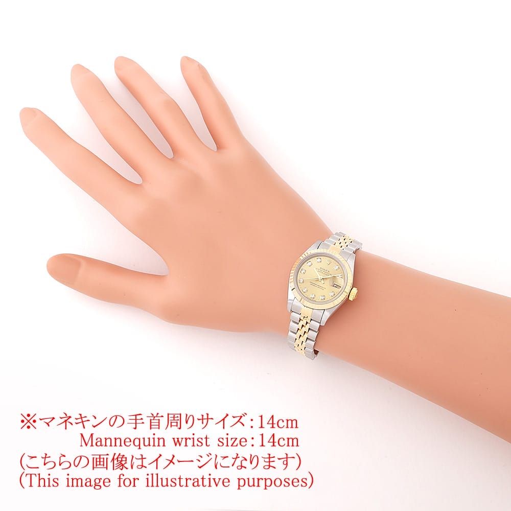 ロレックス デイトジャスト 10Pダイヤ 79173G シャンパン K番 中古 レディース ロレックス デイトジャスト 10Pダイヤ 79173G シャンパン K番 中古 レディース