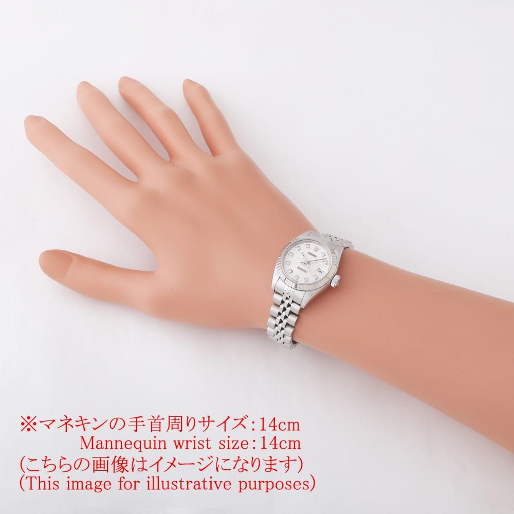 ロレックス デイトジャスト 10Pダイヤ 79174G シルバー 彫りコンピューター A番 中古 レディース ロレックス デイトジャスト 10Pダイヤ 79174G シルバー 彫りコンピューター A番 中古 レディース