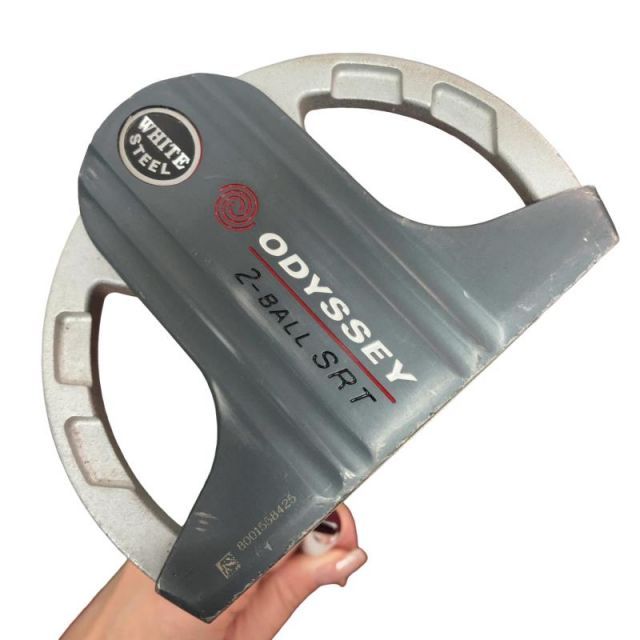 中古】 オデッセイ WHITE STEEL 2・ball SRT 34インチ パター PT