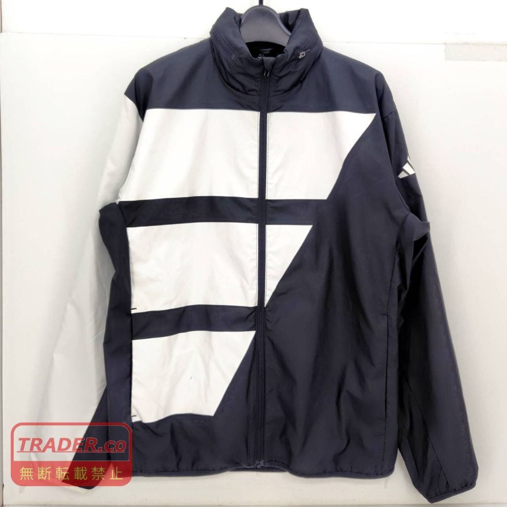 05w21559 アディダス adidas チームウェア ウーブン テニスジャケット ブラック/ホワイト XL ベトナム製 メンズ ナイロンジャケット ポリエステル 【中古品】
