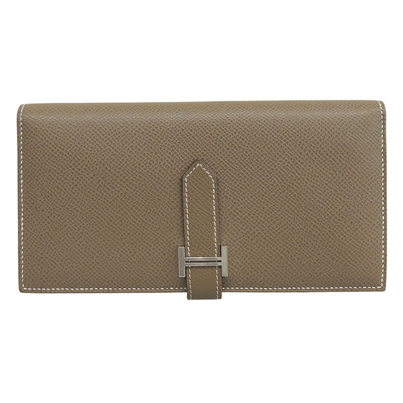 エルメス HERMES ベアンスフレ 長財布 エプソン エトゥープ W刻印 2024年 中古 新入荷 HE1206