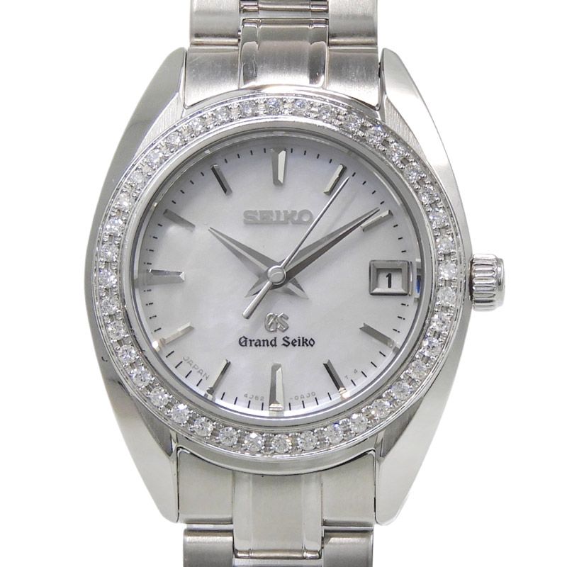 グランドセイコー SEIKO レディース クォーツ 腕時計 SS ベゼルダイヤモンド ホワイトシェル文字盤 STGF279 中古 新入荷 OW0495