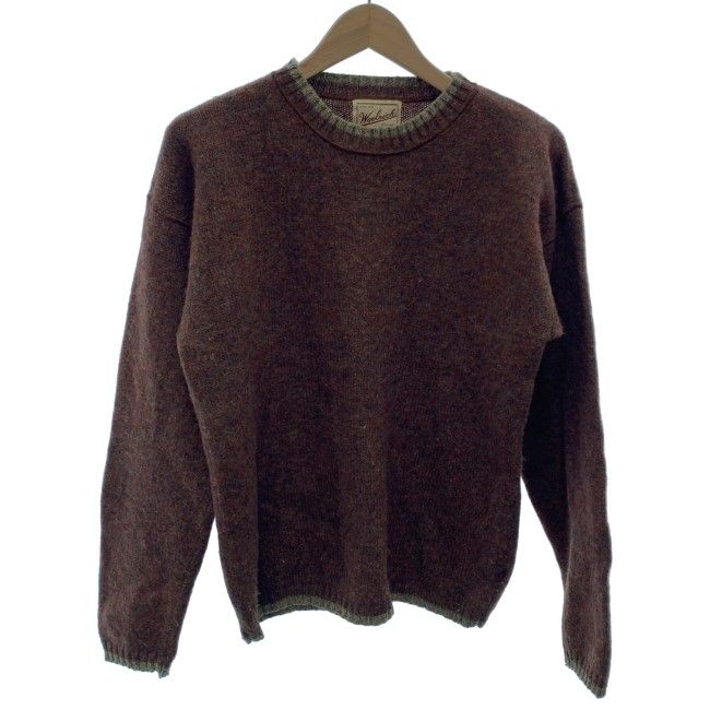 【中古】　WOOL RICH　セーター　長袖　ニット　トップス　クルーネック　無地　アウトドア　古着　/1381