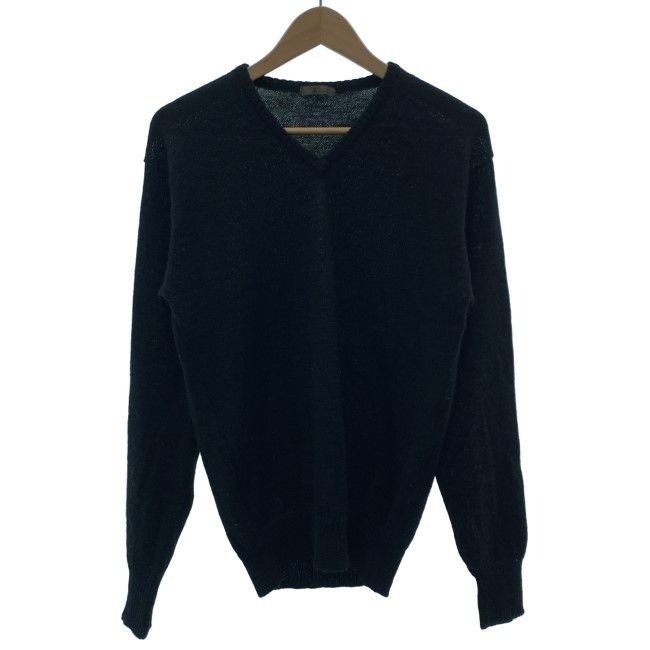 【中古】　Ys for men　セーター　長袖　ニット　トップス　クルーネック　無地　日本製　ドメスティック　古着　/1156
