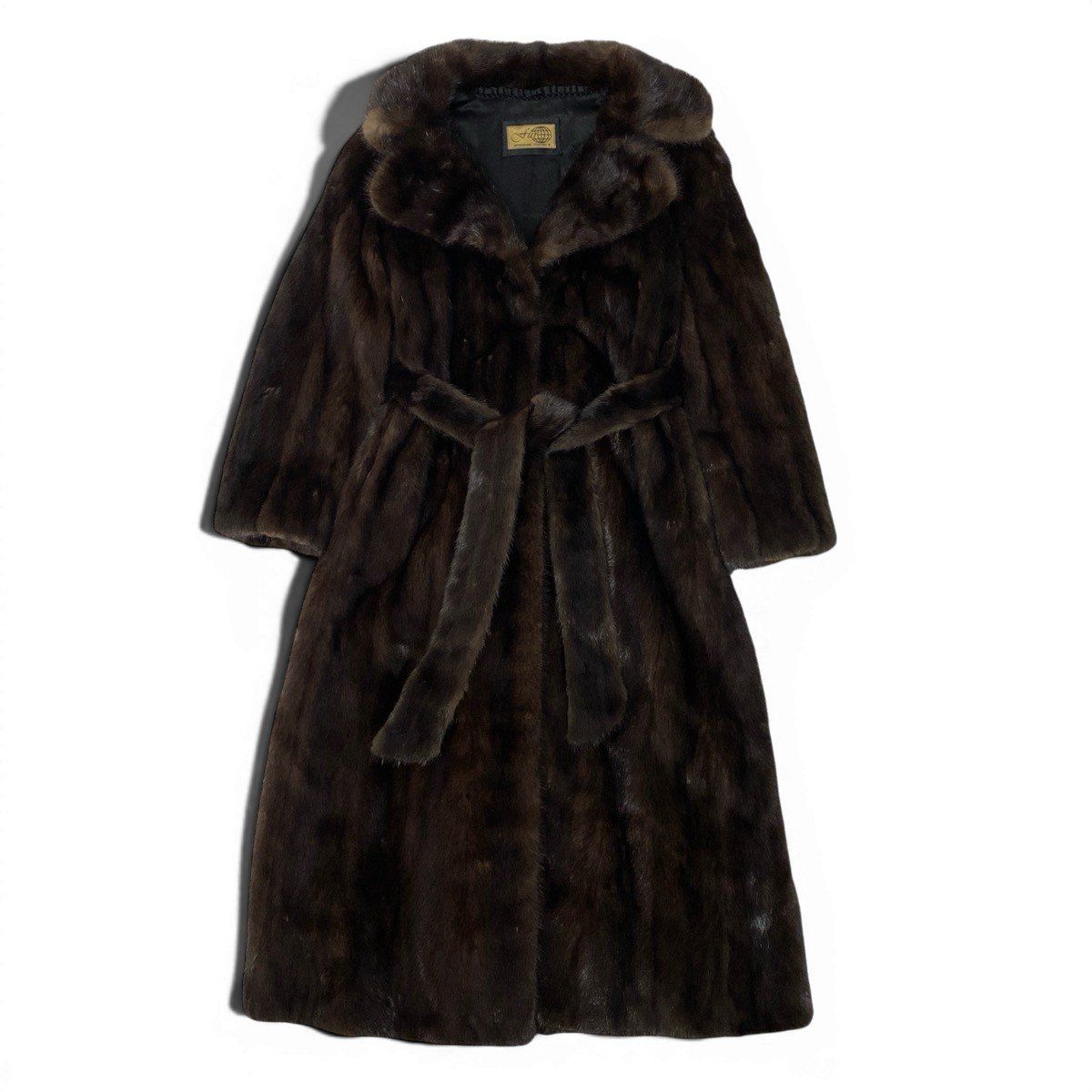 最高級 mg Sable fur デミバフミンク ロングコート 着丈110cm 37e19 ベルト付 デミバフミンク 超ロングコート 丈115cm サイズ9