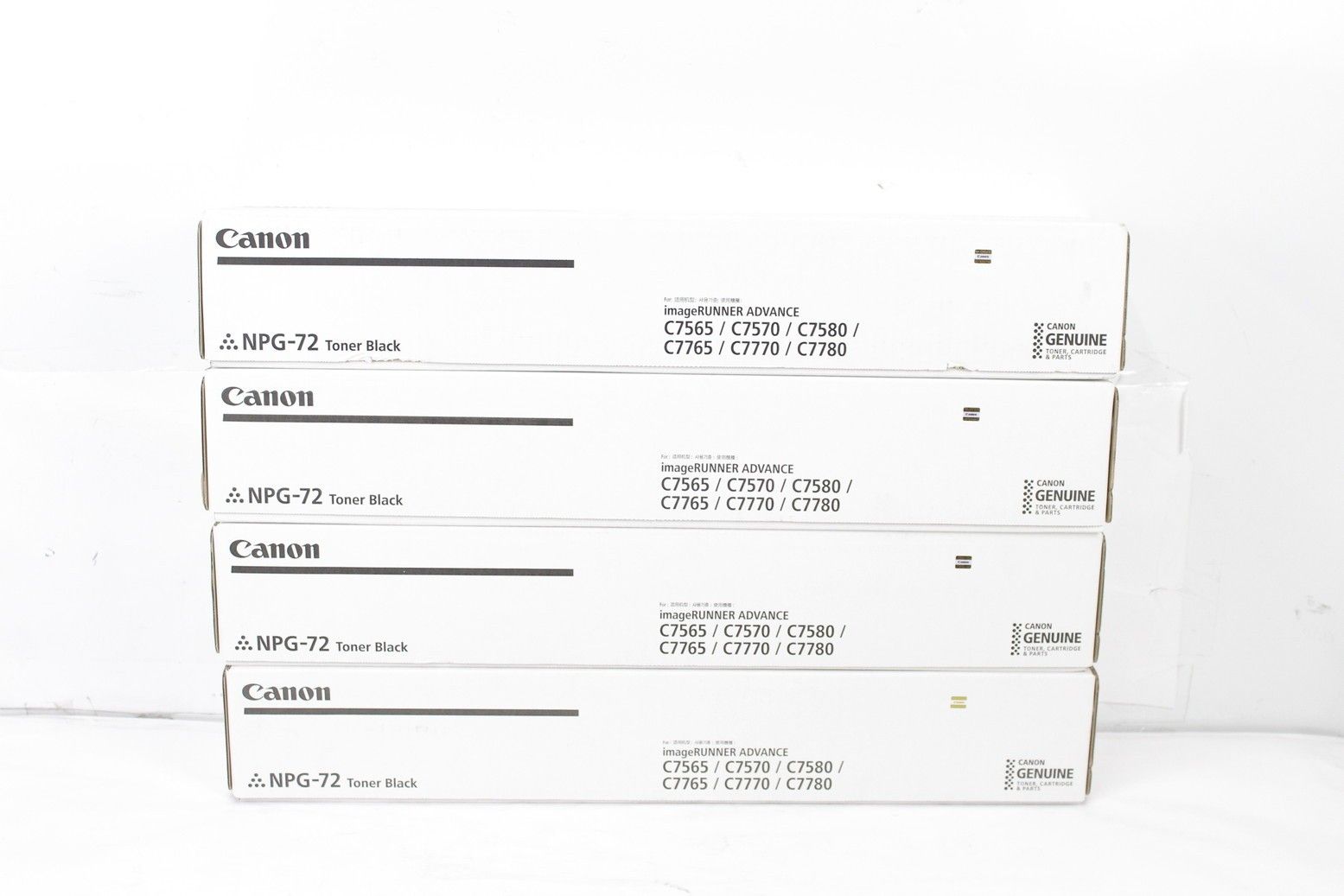 未使用 キャノン 純正 トナー NPG-72 ブラック 4本セット CANON IT2ZA05RL3HS-D-G30-byebye