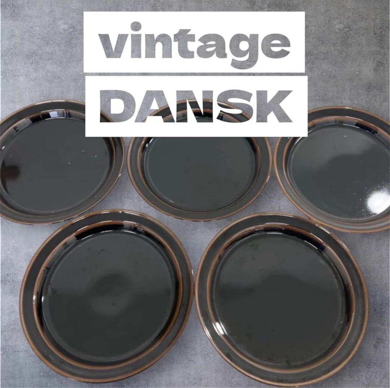 至福のメイン皿】DANSK 25cm ディナープレート 5枚セットロゴ入り