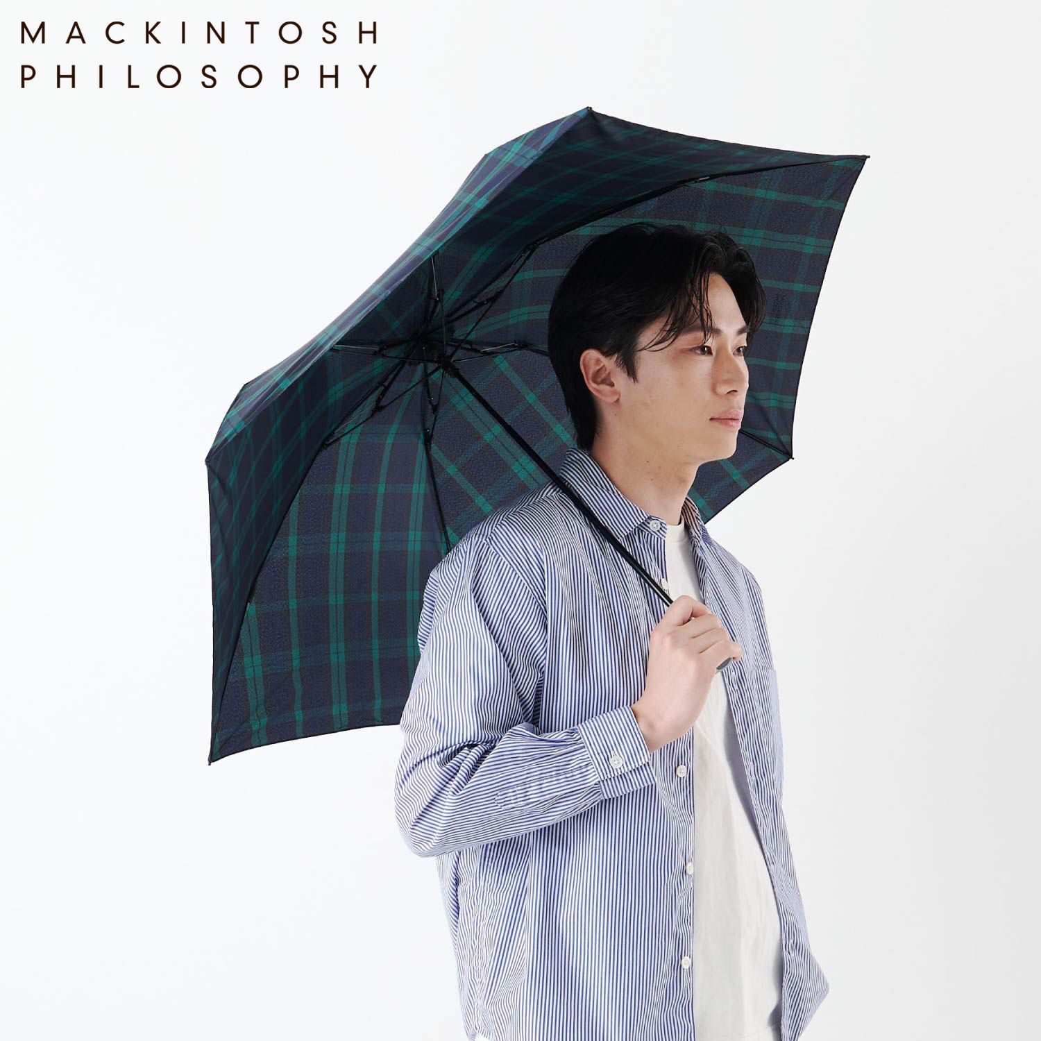 マッキントッシュ フィロソフィー MACKINTOSH PHILOSOPHY 折りたたみ傘 雨傘 レディース メンズ 55cm 軽量 UV対応 21-431-10969-02