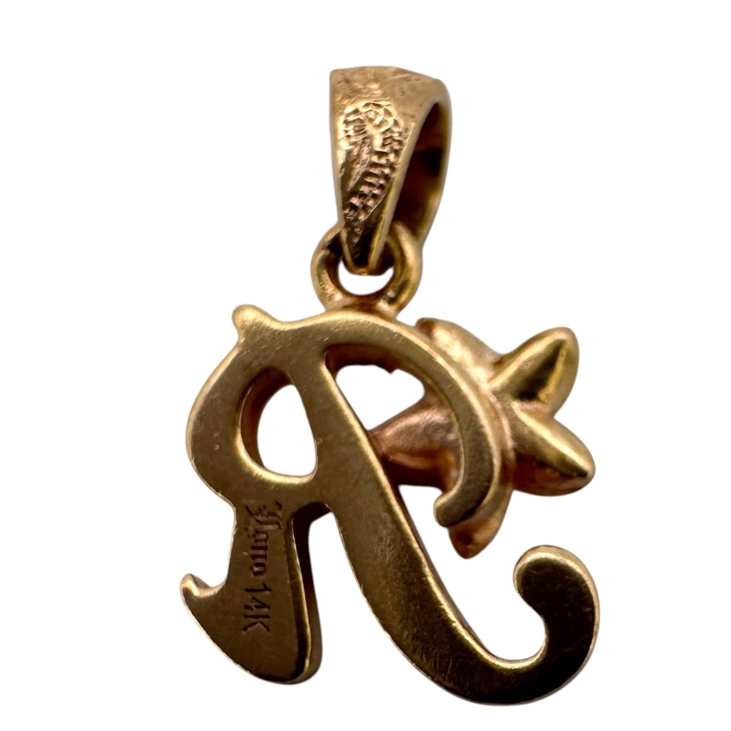LONO】 ロノ 14K イニシャル ペンダントトップ 0.9g ネックレス トップ 