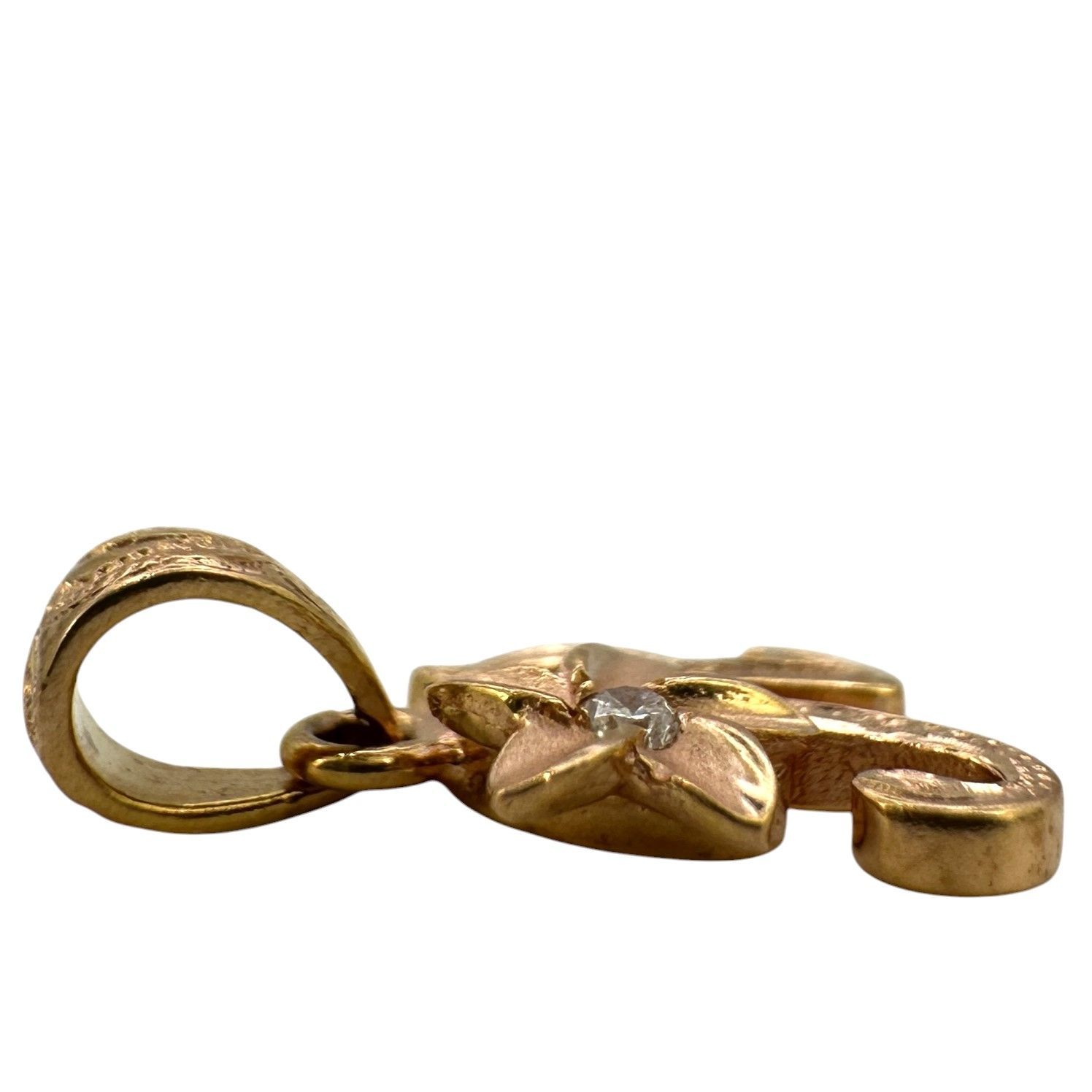 LONO】 ロノ 14K イニシャル ペンダントトップ 0.9g ネックレス トップ 
