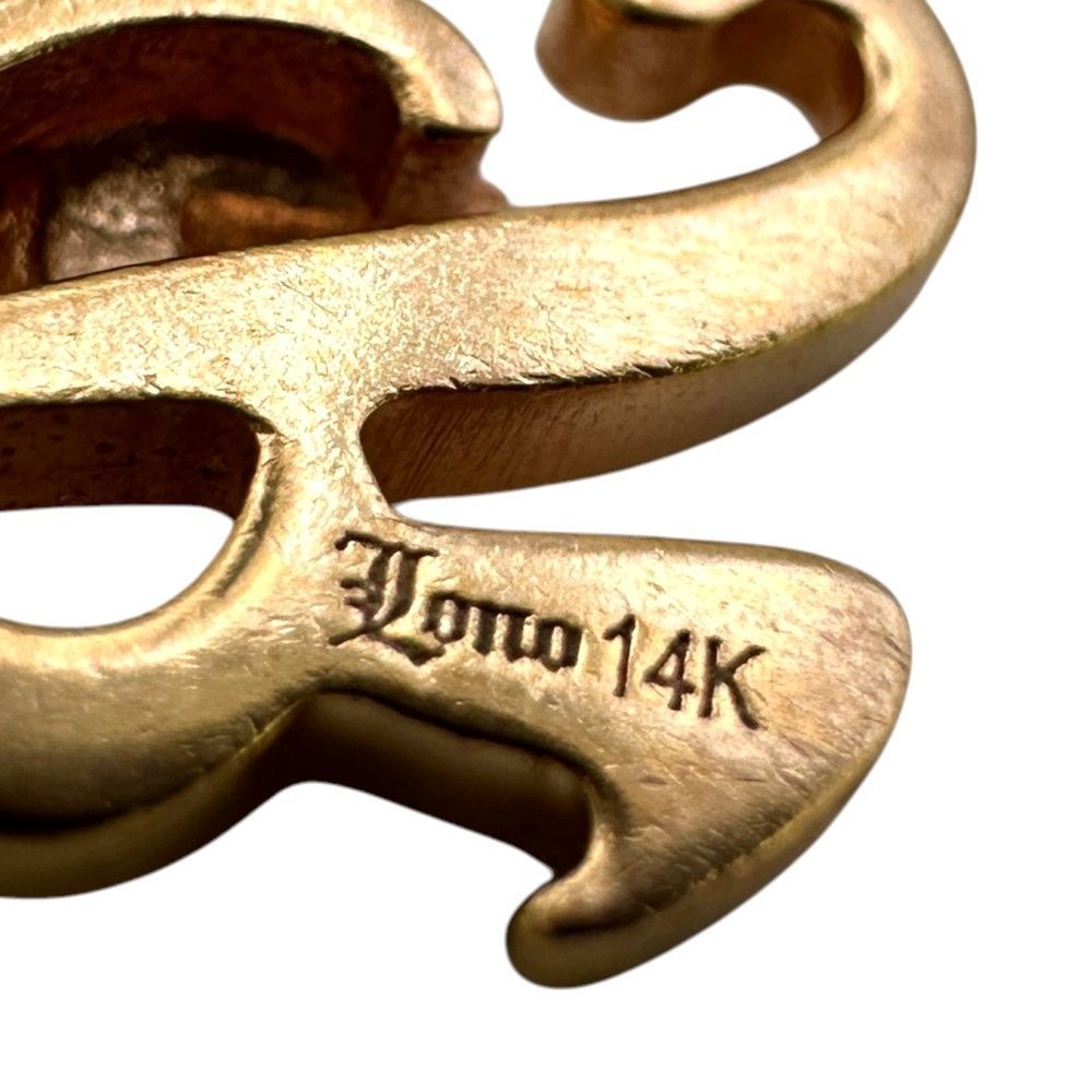 LONO】 ロノ 14K イニシャル ペンダントトップ 0.9g ネックレス トップ 