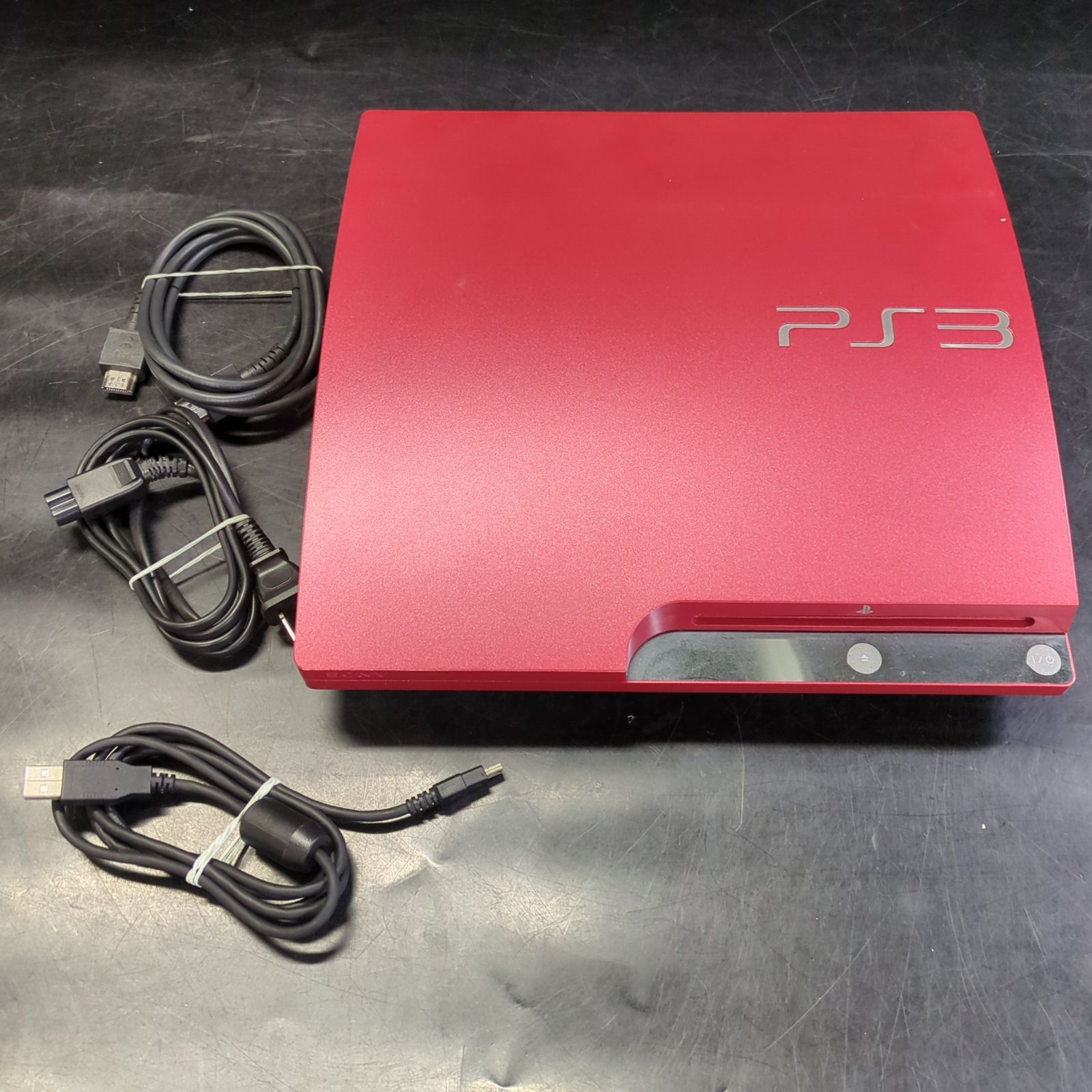 【D14575】ジャンク　PS3 ( 320GB ) スカーレット・レッド ( CECH-3000BSR ) ゲーム機本体