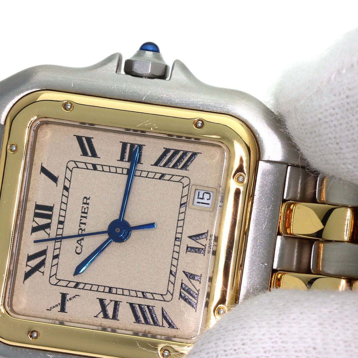 CARTIER カルティエ W25028B6 パンテール MM 2ロウ 腕時計 SS SSxK18YG K18YG ボーイズ [中古]