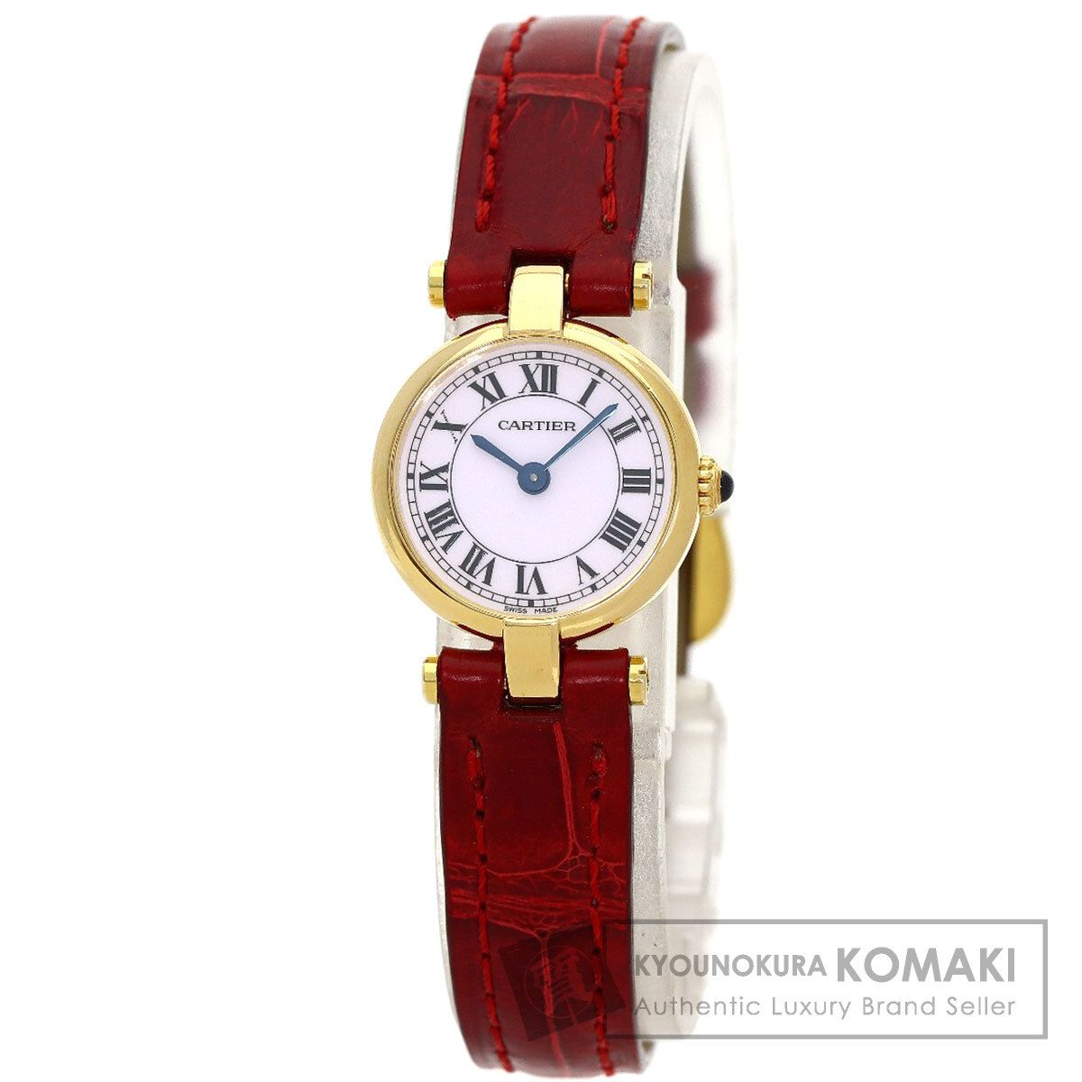 CARTIER カルティエ マストヴァンドーム 腕時計 K18YG 革 レディース [中古]
