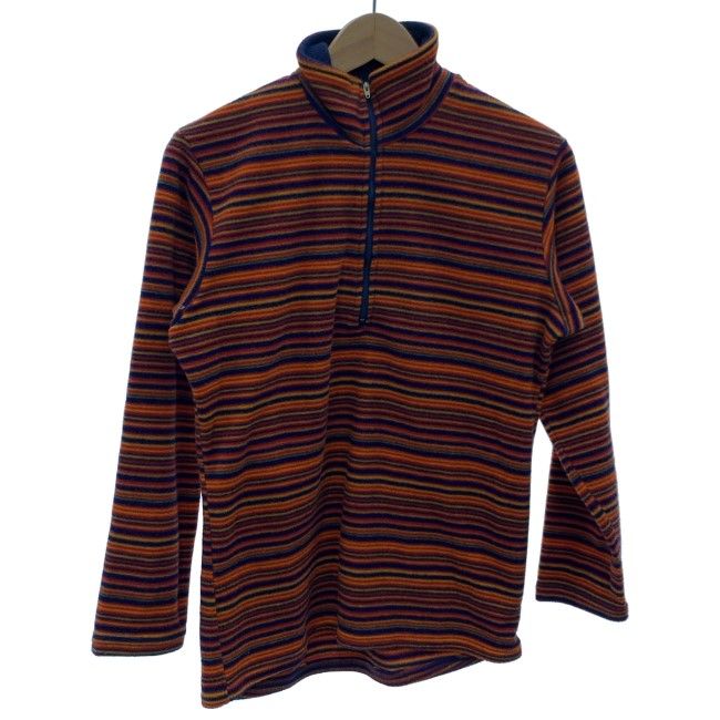 【中古】　patagonia　フリース　ジャケット　プルオーバー　トップス　ハーフボタン　ボーダー　アウトドア　古着　/1152