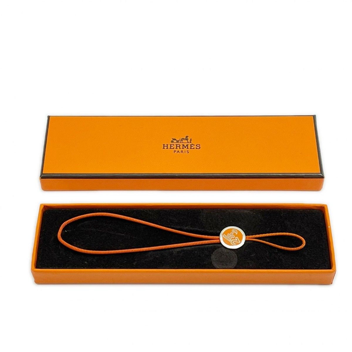 HERMES エルメス ストラップ 箱付き オレンジ色 携帯 HERMES エルメス ストラップ 携帯 スマホ 箱付 服飾雑貨 小物 オレンジ