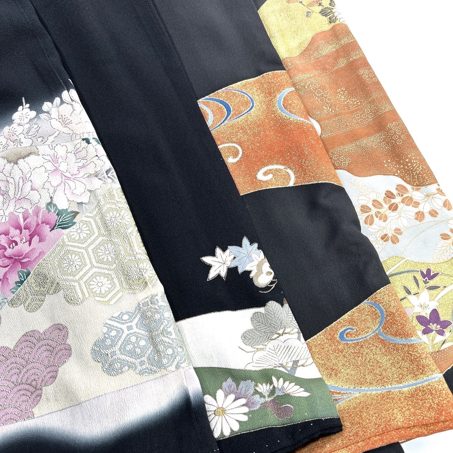 黒留袖 4枚 正絹 着物まとめ売り【E286】同梱購入歓迎 リメイク用