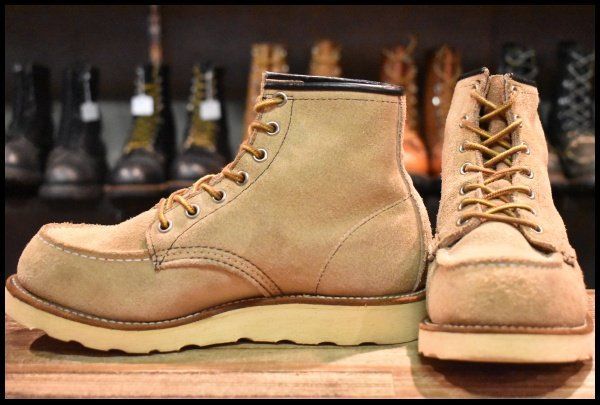 【5E 良品 犬タグ】レッドウィング 8173 スエード アイリッシュセッター タン ラフアウト モックトゥ ブーツ redwing HOPESMORE【GE337】