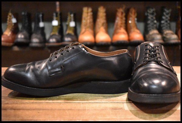 【9D 良品 羽タグ 90’S】レッドウィング 101 ポストマン シューズ 黒 ブラック シャパラル 短靴 ブーツ redwing HOPESMORE【GE338】