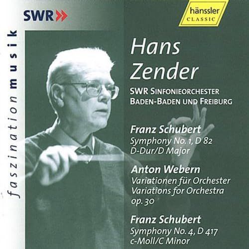 【CD】Schubert: Symphony No. 1, Symphony No. 4; Webern: Variations for Orchestra / Zender